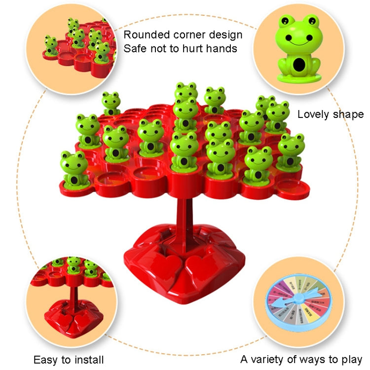 Children Stacking Fun Double Interactive Balance Top Tower, Style:, Frog English Color Box Balance Tree, Frog Balance Battle