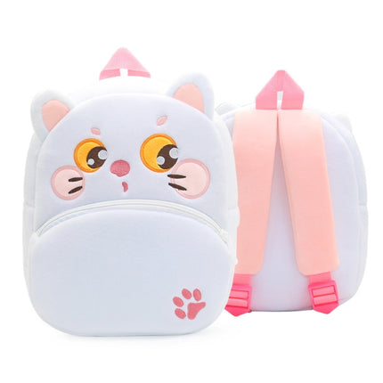 Zoo Series Plush Backpack Cute Children School Bag Shoulder Bag, Butterfly, Red Monkey, Penguin, Black Cat, White Cat, Mouth Dinosaur, Purple Unicorn, Platypus Yellow, Platypus Blue, Scarberry, Hedgehog, Lamb, Alpaca, Orangutan, Crocodile, Shaggy Dog  ...