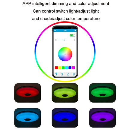 Remote Control Bluetooth LED Ceiling Lamp RGB Music Rhythm Color Changing Lamp, 26cm, 33cm