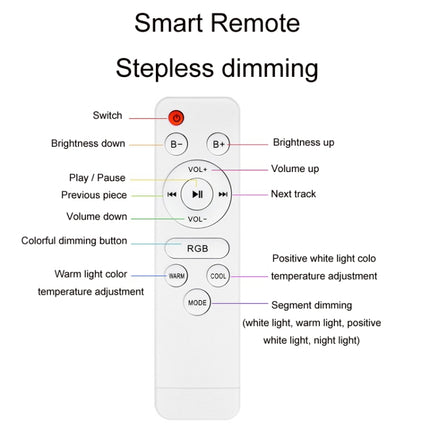 Remote Control Bluetooth LED Ceiling Lamp RGB Music Rhythm Color Changing Lamp, 26cm, 33cm