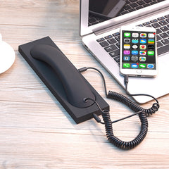 3.5mm Universal Office Mobile Phone Retro External Headset Mobile Phone Handset, 3.5mm Wired Black, 3.5mm Wired White