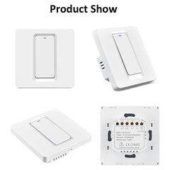 Tuya ZigBee Smart Single-fire Zero-fire Sharing Switch Phone Control Voice Panel EU Plug, Spec:, 1 Button, 2 Buttons, 3 Buttons