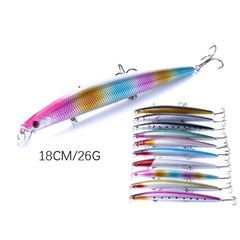 HENGJIA MI101 18cm 26g Long-distance Casting Sea Fishing Fake Lures Minnow Baits, MI101 (6), MI101 (8), MI101 (9), MI101 (10), MI101 (5), MI101 (1), MI101 (2), MI101 (3), MI101 (10 Colors)
