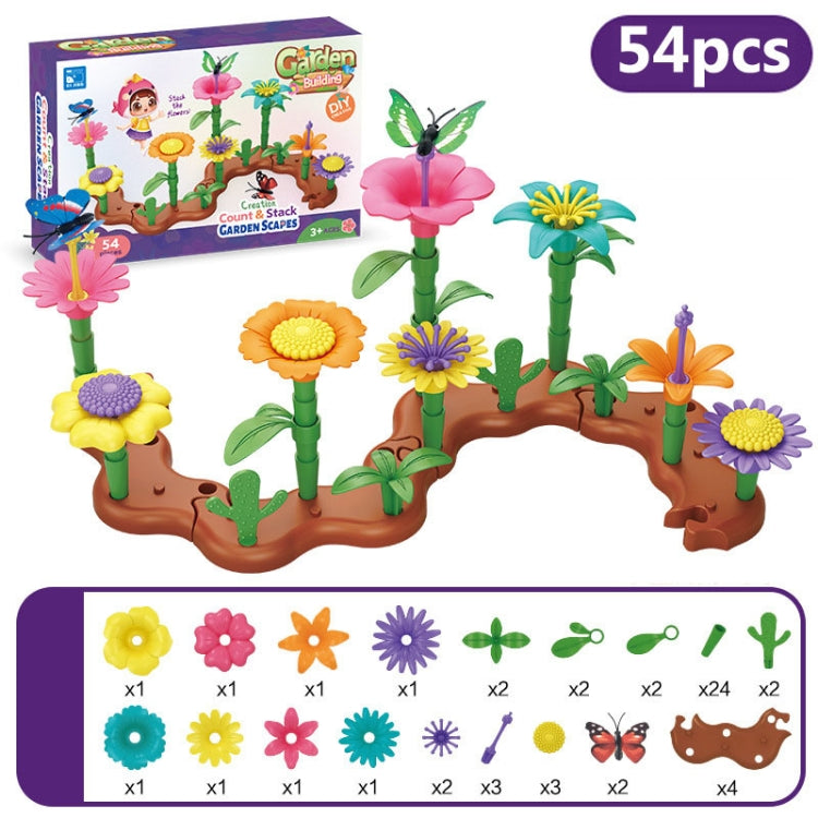 Children Intellectual Development DIY Assembly Flower Arrangement Toys, 54pcs/set, 90pcs/set, 144pcs/set, 224pcs/set, 272pcs/set