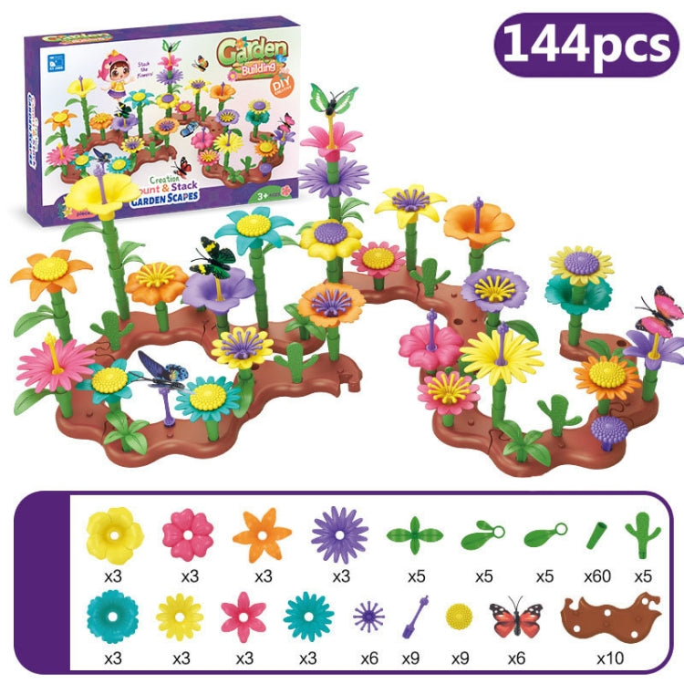 Children Intellectual Development DIY Assembly Flower Arrangement Toys, 54pcs/set, 90pcs/set, 144pcs/set, 224pcs/set, 272pcs/set