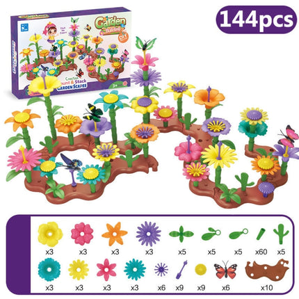 Children Intellectual Development DIY Assembly Flower Arrangement Toys, 54pcs/set, 90pcs/set, 144pcs/set, 224pcs/set, 272pcs/set