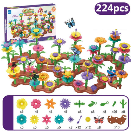 Children Intellectual Development DIY Assembly Flower Arrangement Toys, 54pcs/set, 90pcs/set, 144pcs/set, 224pcs/set, 272pcs/set