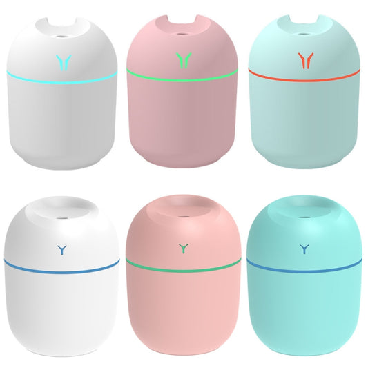 USB Mini Desktop Colorful Night Light Car Humidifier, Spec:, 250ml (Y-White), 250ml (Y-Pink), 250ml (Y-Blue), 220ml (Y2-White), 220ml (Y2-Pink), 220ml (Y2-Blue)