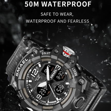 SMAEL 8008 Outdoor Sports Multifunctional Waterproof Luminous Men Watch