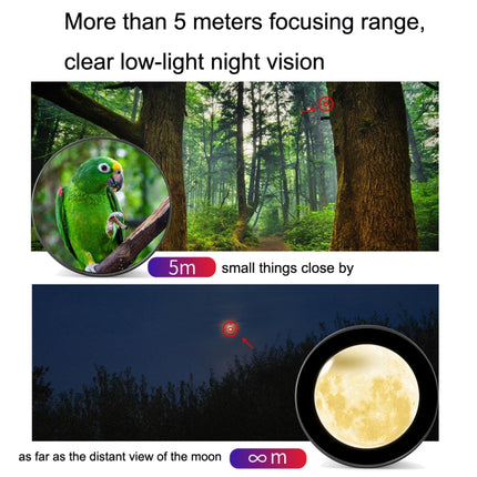 Apexel APL-36XJJ020 36X HD Telescope Universal Telephoto Phone Lens + Clip + Tripod Set