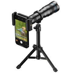 Apexel APL-36XJJ020 36X HD Telescope Universal Telephoto Phone Lens + Clip + Tripod Set