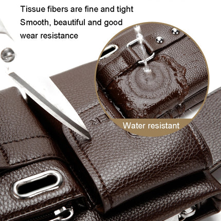 WEIXIER 8117 Men Sports Waist Bag Multi-Function Outdoor PU Bag, 8117 Brown, 8117 Black