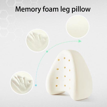 Body Memory Cotton Leg Pillow Sleeping Orthopedic Sciatica Back Hip Joint for Pain Relief, Heart White Inner, Heart Blue Inner