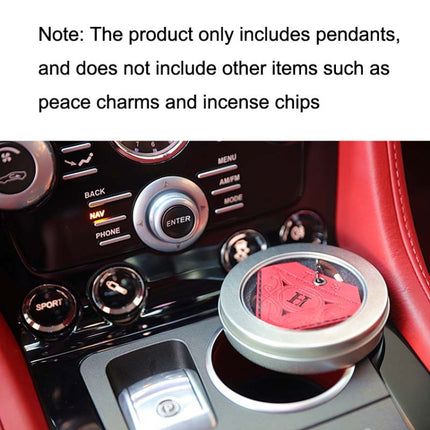 Car Pendant Triangular Ping An Charm Bag Leather Rearview Mirror Ornament, Triangular Red