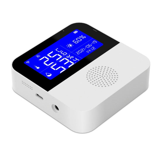 Sensor de temperatura y humedad WIFI Tuya con pantalla LCD de 2,9 pulgadas, especificación: solo sensor, con línea de detección