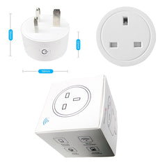 Tuya Smart App Wifi Smart Socket Phone Remote Timing Voice Switch Supports Alexa, UK Plug, Style: 16A Power Model, UK Plug, Style: 20A Power Model, US Plug, Style: 16A Power Model, US Plug, Style: 20A Power Model