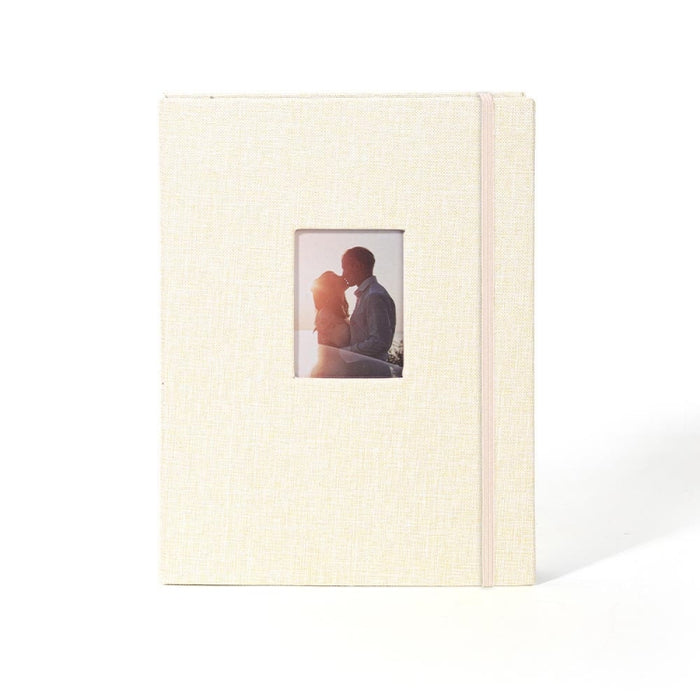 3-inch 208 Pockets Cotton Linen Photo Album Photocard Holder, Khaki, Purple, Grey, Pink, Blue
