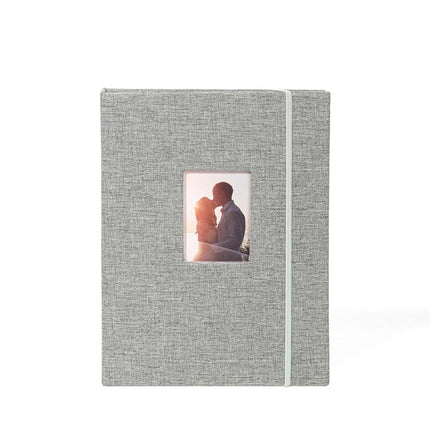 3-inch 208 Pockets Cotton Linen Photo Album Photocard Holder, Khaki, Purple, Grey, Pink, Blue