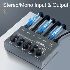 With Single Channel Stereo Switching Mini Signal Hybrid Small Audio, 4 Way mixer, 8 Way Mixer