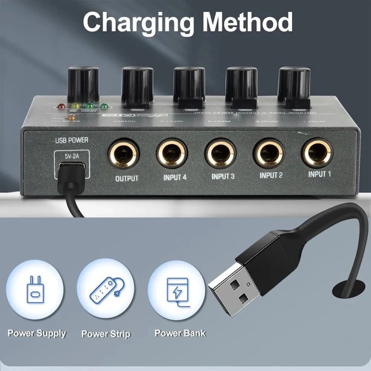 With Single Channel Stereo Switching Mini Signal Hybrid Small Audio, 4 Way mixer, 8 Way Mixer