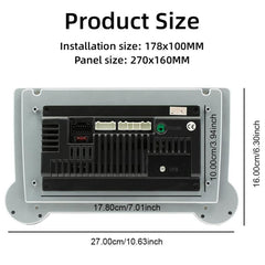 10.1 inch IPS Display + 2.5D Touch Screen Bluetooth FM Radio Car Navigation Machine