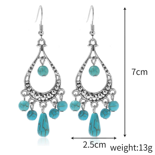 Turquoise Ethnic Style Earrings Temperament Simple Vintage Earrings, E1911-7, E1911-8, E1911-9, E1911-10, E1911-11, E1911-12, E1911-13, E1911-14, E1911-15, E2203-3, E2204-6, E2204-7