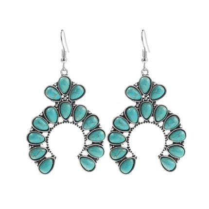 Turquoise Ethnic Style Earrings Temperament Simple Vintage Earrings, E1911-7, E1911-8, E1911-9, E1911-10, E1911-11, E1911-12, E1911-13, E1911-14, E1911-15, E2203-3, E2204-6, E2204-7