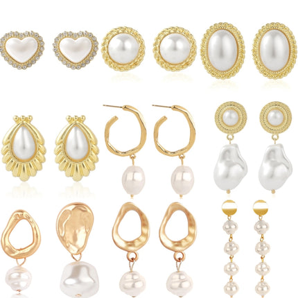 Stud Earrings Jewelry, E2208-1 White Pearl, E2208-2 Pink Pearl, E2208-3 Gray Pearl, E2209-23 Red Pearl, E2209-3 Symphony Shaped Semicircle, E2209-4 Symphony Glossy Semicircle, E2209-5 Symphony Diamond, E2209-6 Symphony Sliced Heart, E2209-7 Symphony St...