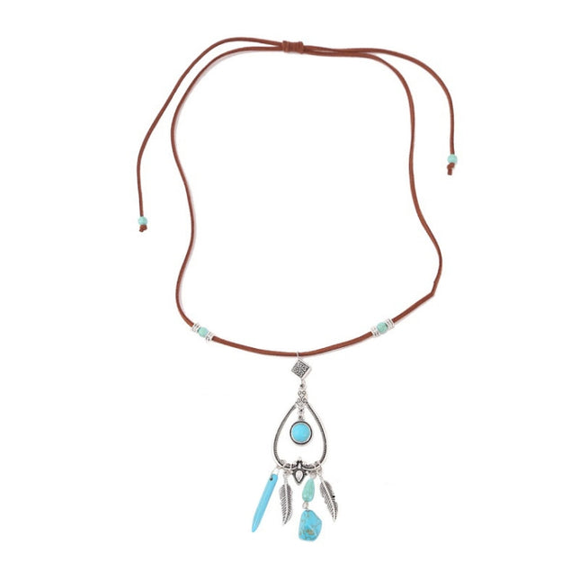 Bohemian Turquoise Natural Stone Sweater Vintage Pendant, Model:, Necklace Ear Ring Set, Two-pointed Necklace, N2111-11 Earrings Accessories, N211-12 Leaf Neck Chain, N2111-13 Three Stones, N2111-14 Eight Stones, Leather Bracelet                       ...