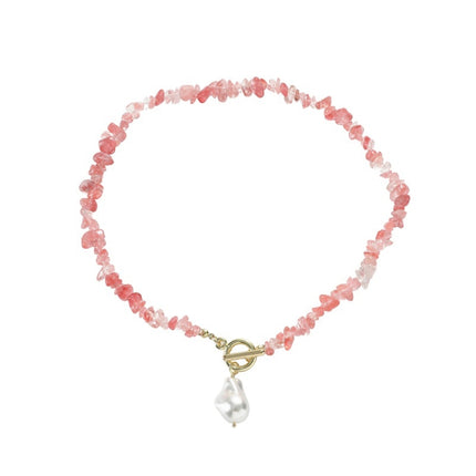 Boho Colorful Broken Natural Stone Necklace, Model:, N2105-9 Color Stone Pearl Pendant, N2206-8 Pink Stone, N2206-9 Light Blue Stone, N2206-10 Multi-color Stone, N2206-11 Transparent Stone, N2106-23 Pink Stone Single Chain                              ...