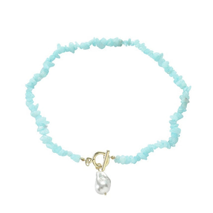 Boho Colorful Broken Natural Stone Necklace, Model:, N2105-9 Color Stone Pearl Pendant, N2206-8 Pink Stone, N2206-9 Light Blue Stone, N2206-10 Multi-color Stone, N2206-11 Transparent Stone, N2106-23 Pink Stone Single Chain                              ...