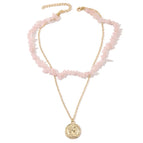 N2107-4 Pink Stone Double Layer