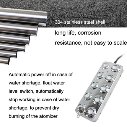 Ultrasonic Atomization Accessories 10 Heads Fog Maker Landscape Large Fog Volume Humidifier Atomization Plate