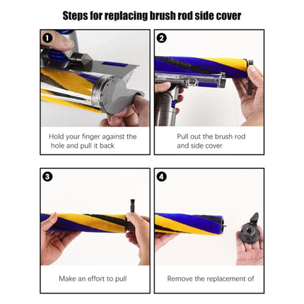 For Dyson V12 V15 Slim Vacuum Cleaner Direct Drive Brush Bar Soft Velvet Suction Head Brush