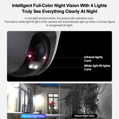 Original Xiaomi CW400 Outdoor Camera 2.5K Ultra HD Smart Full Color Night Vision IP66 Waterproof, US Plug, CW400