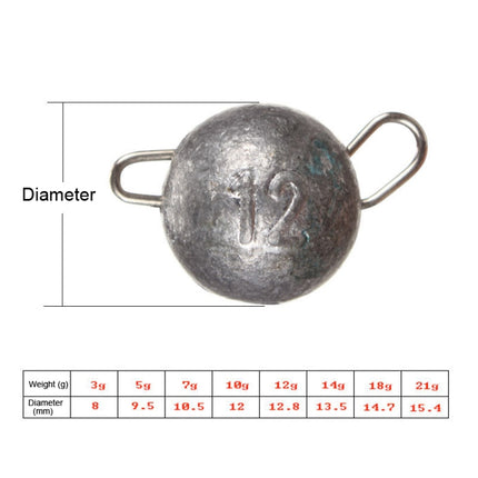10pcs Fast Hanging Lead Pendant Lure Insertion Lead Inverted Lead, Specification: 3g, 3g, 5g, 7g, 10g, 12g, 14g, 18g, 21g