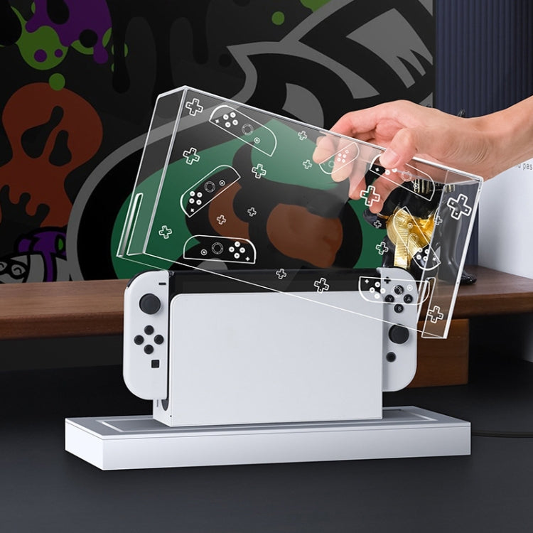 035 for Nintendo Switch/Oled Game Console Display Luminous Base Dustproof Cover, Spec: