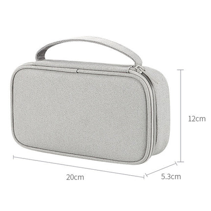 SM03DZ Waterproof Wear-resistant Digital Accessories Storage Bag, 20x5.3x12cm(Navy Blue), 20x5.3x12cm(Gray), 20x5.3x12cm(Pink), 20x5.3x12cm(Black), 20x5.3x12cm(Dark Gray)