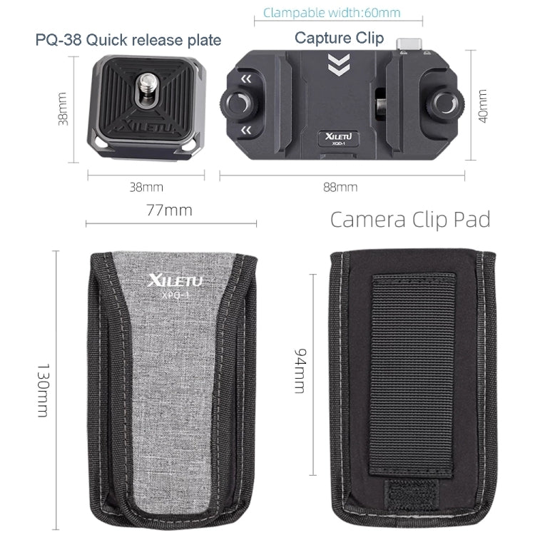 XILETU DSLR Camera Gimbal Arca Swiss Quick Release Plate Clamp,Spec:, With Pad