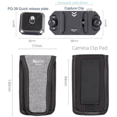 XILETU DSLR Camera Gimbal Arca Swiss Quick Release Plate Clamp,Spec:, With Pad