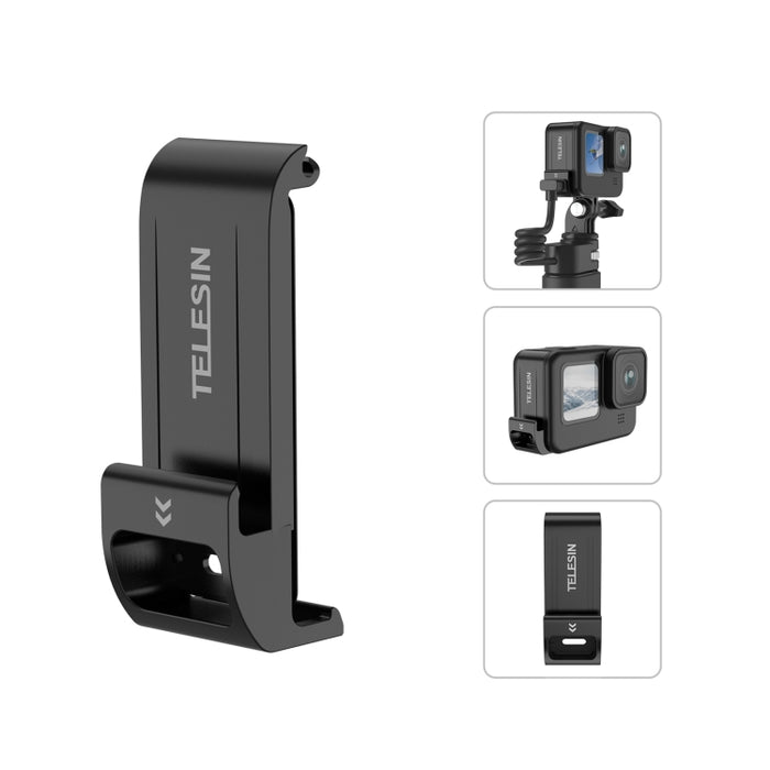 Für GoPro Hero11 Black / HERO10 Black /9 Black TELESIN Wetterfeste Seitenabdeckung Einfach abnehmbarer Ladeanschlussdeckel, für GoPro Hero11 Black / HERO10 Black /9 Black