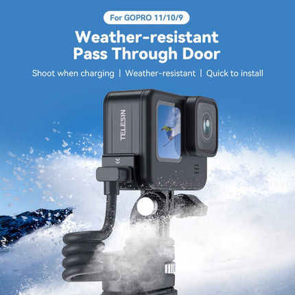 Für GoPro Hero11 Black / HERO10 Black /9 Black TELESIN Wetterfeste Seitenabdeckung Einfach abnehmbarer Ladeanschlussdeckel, für GoPro Hero11 Black / HERO10 Black /9 Black