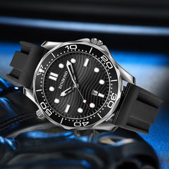 BINBOND B2820 Luminous 30m Waterproof Men Sports Quartz Watch, White Steel Black Surface, White Steel White Surface, White Steel Blue Surface, Inter-gold Black Surface, Inter-gold Blue Surface, Black Steel Black Surface White���������������������������...