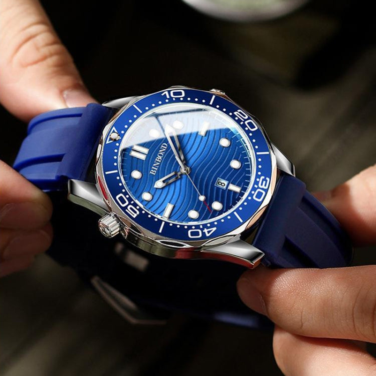 BINBOND B2820 Luminous 30m Waterproof Men Sports Quartz Watch, White Steel Black Surface, White Steel White Surface, White Steel Blue Surface, Inter-gold Black Surface, Inter-gold Blue Surface, Black Steel Black Surface White���������������������������...
