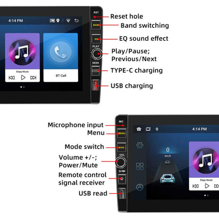 9 Inch Bluetooth FM Radio Car MP5 Android Navigation Machine