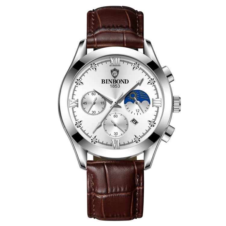 BINBOND B3591 30m Waterproof Luminous Calendar Men Watch