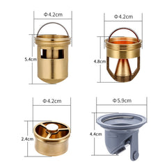 8x30cm Extended Full Copper Strip Floor Drain, Style: