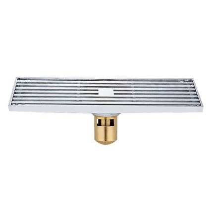 8x30cm Extended Full Copper Strip Floor Drain, Style: