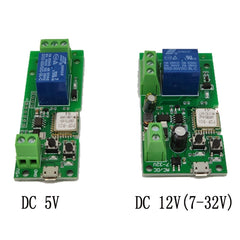 2pcs Sonoff Single Channel WiFi Wireless Remote Timing Smart Switch Relay Module Works, 5V, 12V