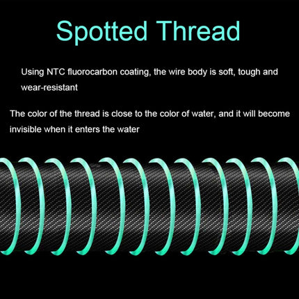 2pcs Outdoor Fishing Anti-tangle Spotted Invisible Line Set with Scale, 3.6m, 4.5m